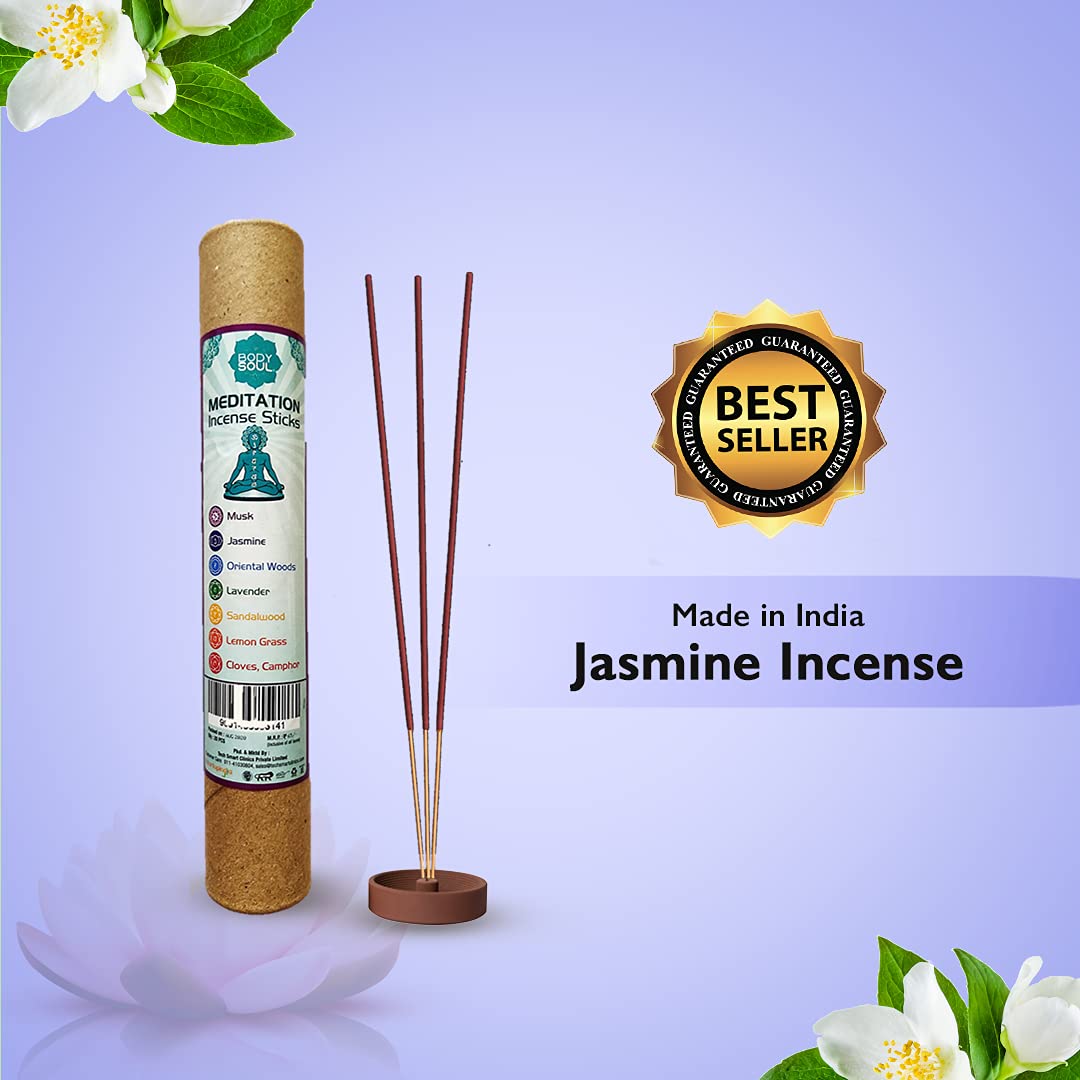 Body Soul Jasmine Incense Sticks (Pack of 6)